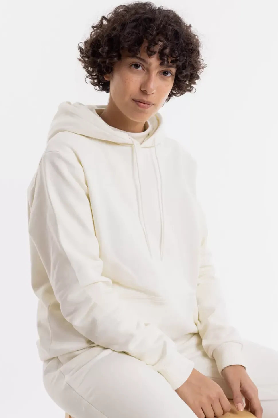 Logo Hoodie Aus Bio-Baumwolle Weis