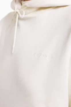 Logo Hoodie Aus Bio-Baumwolle Weis