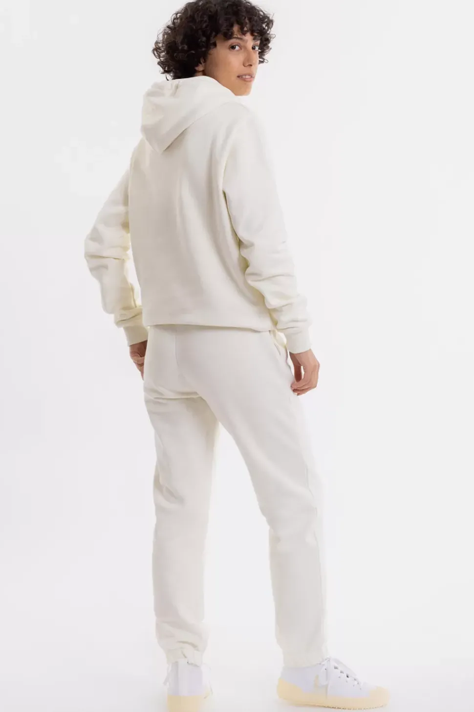 Logo Hoodie Aus Bio-Baumwolle Weis