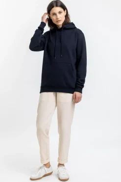 Logo Hoodie Aus Bio-Baumwolle Schwarz