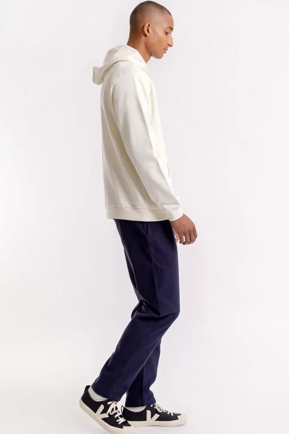 Logo Hoodie Aus Bio-Baumwolle Weis