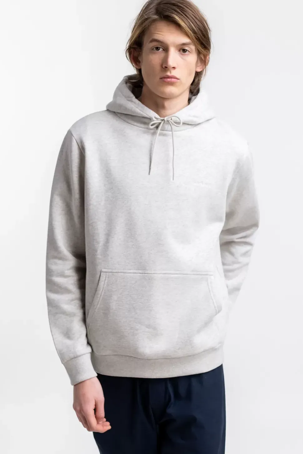 Logo Hoodie Aus Bio-Baumwolle Grau