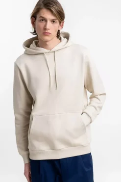 Logo Hoodie Aus Bio-Baumwolle Creme