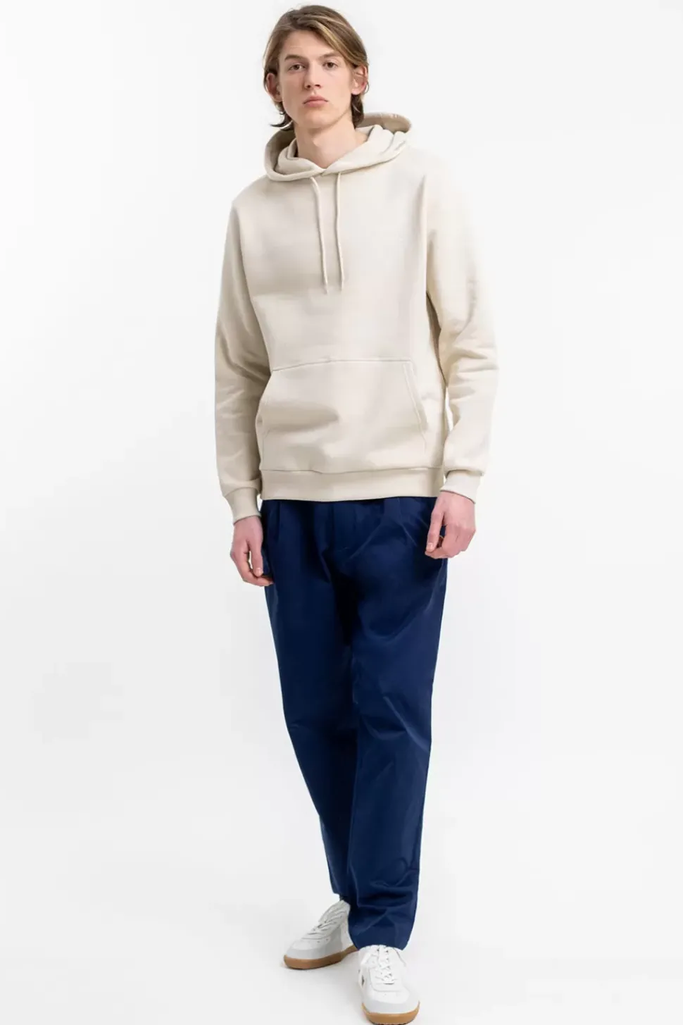 Logo Hoodie Aus Bio-Baumwolle Creme