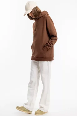 Logo Hoodie Bio Baumwolle - Braun