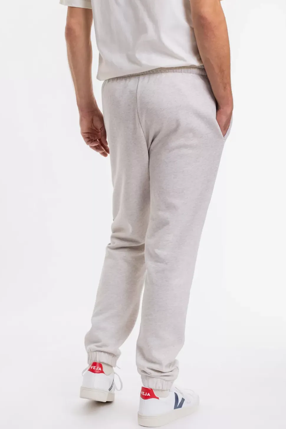 Logo Sweatpants Aus Bio-Baumwolle Grau Meliert