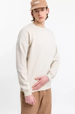 Logo Sweatshirt Aus Bio-Baumwolle Creme