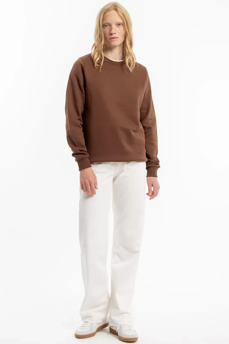 Logo Sweatshirt Bio Baumwolle - Braun
