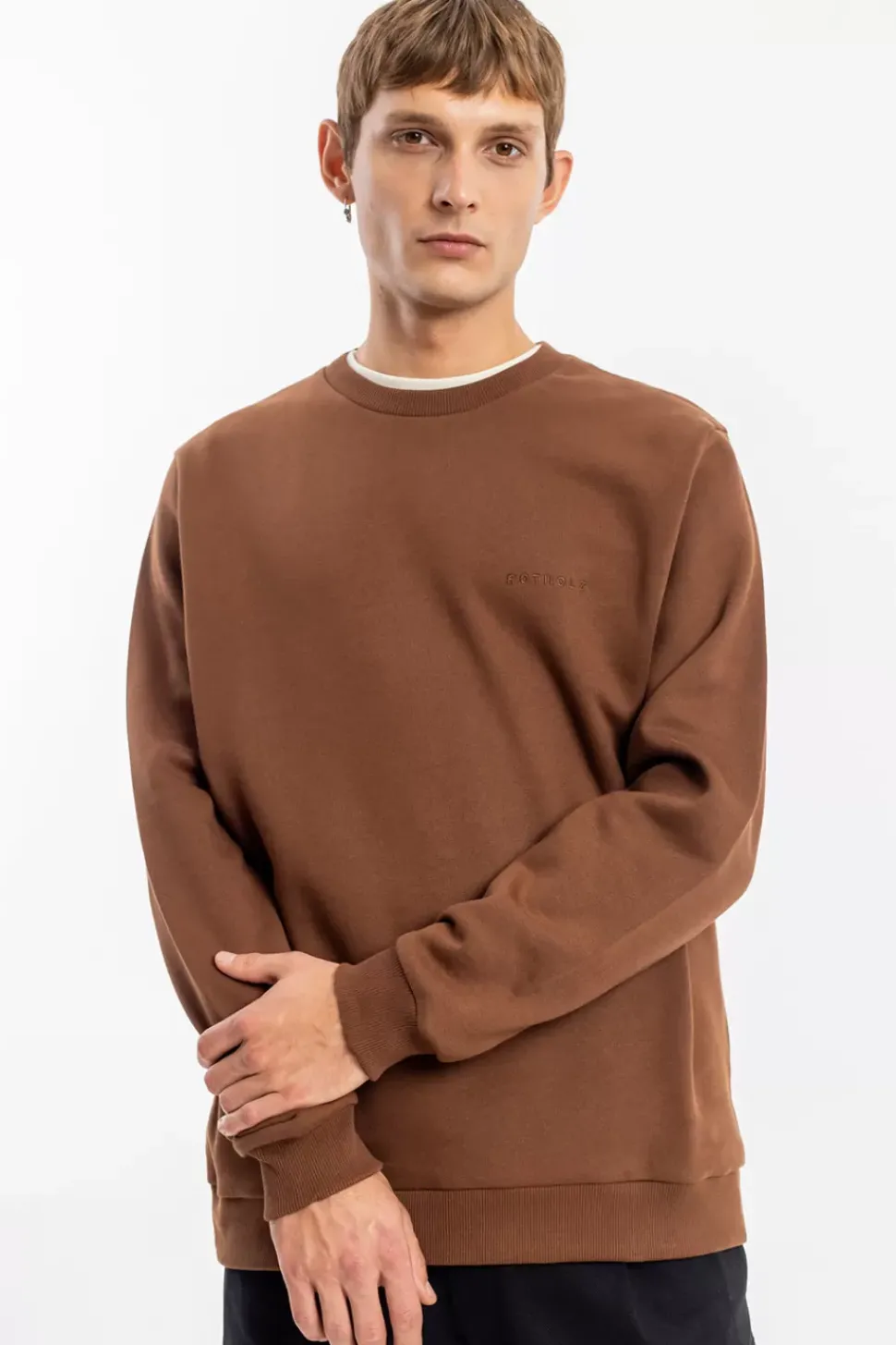 Logo Sweatshirt Bio Baumwolle - Braun