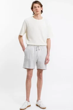 Logo Sweatshorts Aus Bio-Baumwolle Grau