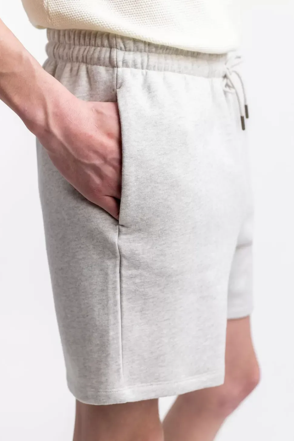 Logo Sweatshorts Aus Bio-Baumwolle Grau