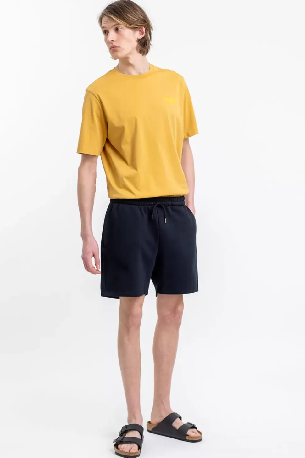Logo Sweatshorts Aus Bio-Baumwolle Schwarz