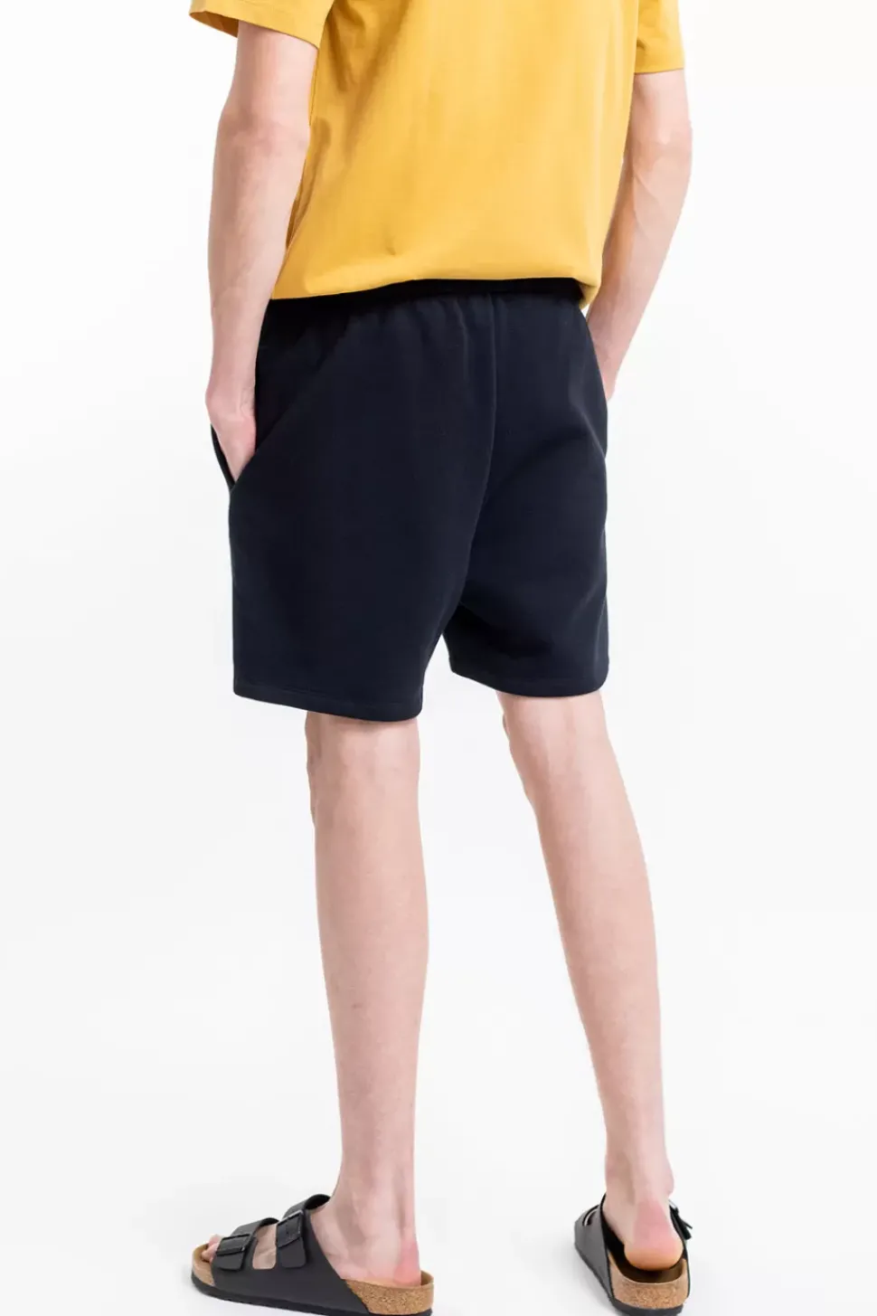 Logo Sweatshorts Aus Bio-Baumwolle Schwarz
