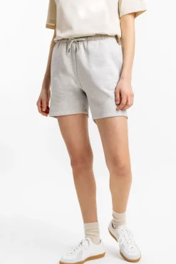 Logo Sweatshorts Aus Bio-Baumwolle Grau