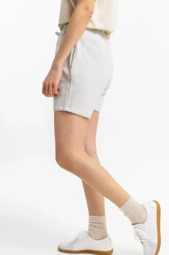 Logo Sweatshorts Aus Bio-Baumwolle Grau