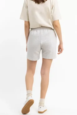 Logo Sweatshorts Aus Bio-Baumwolle Grau