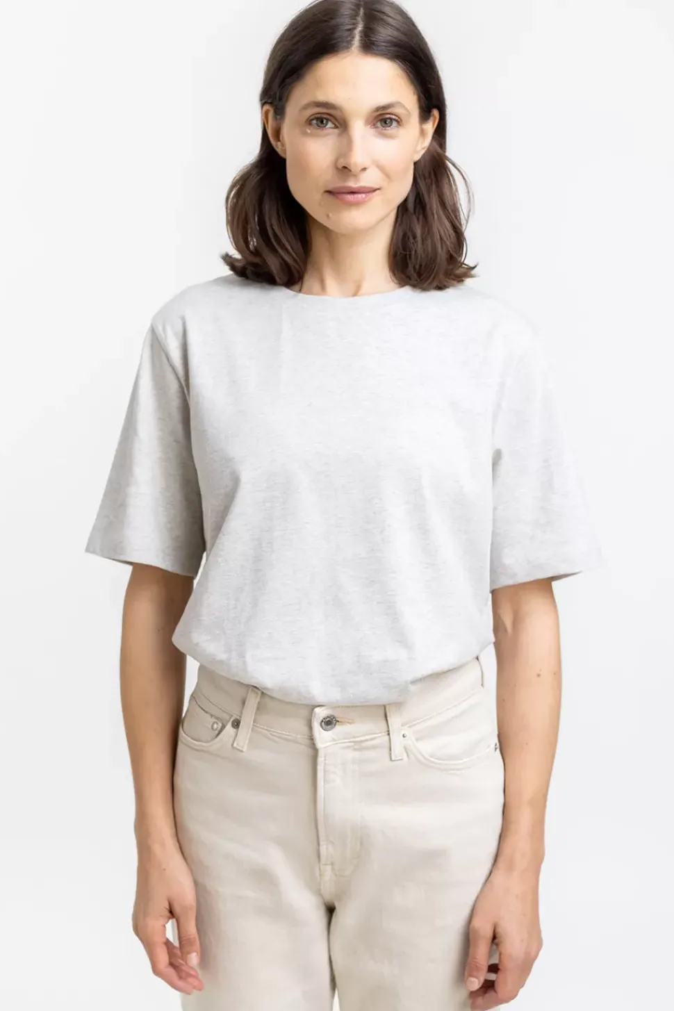 Logo T-Shirt Aus Bio-Baumwolle Grau