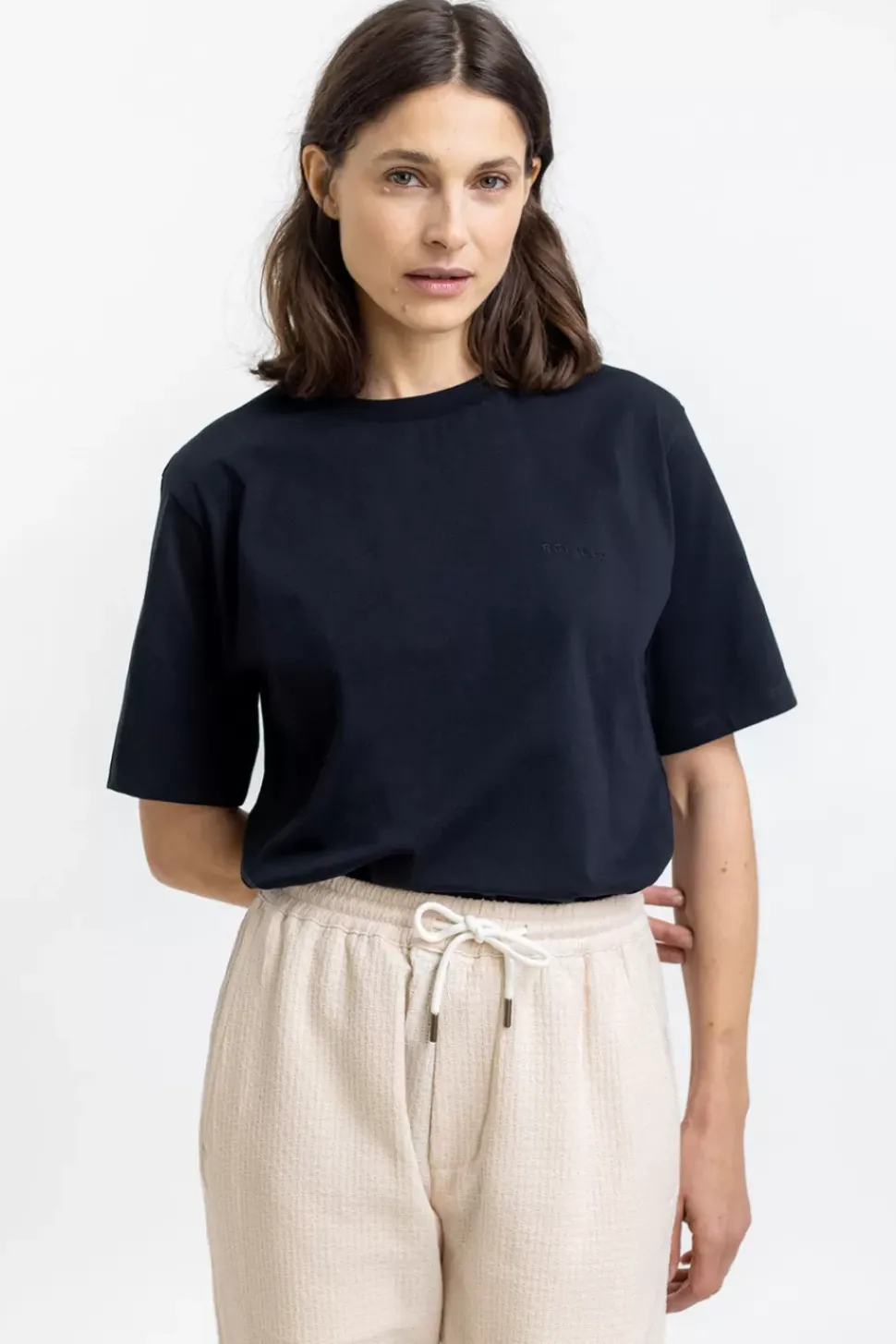 Logo T-Shirt Aus Bio-Baumwolle Schwarz
