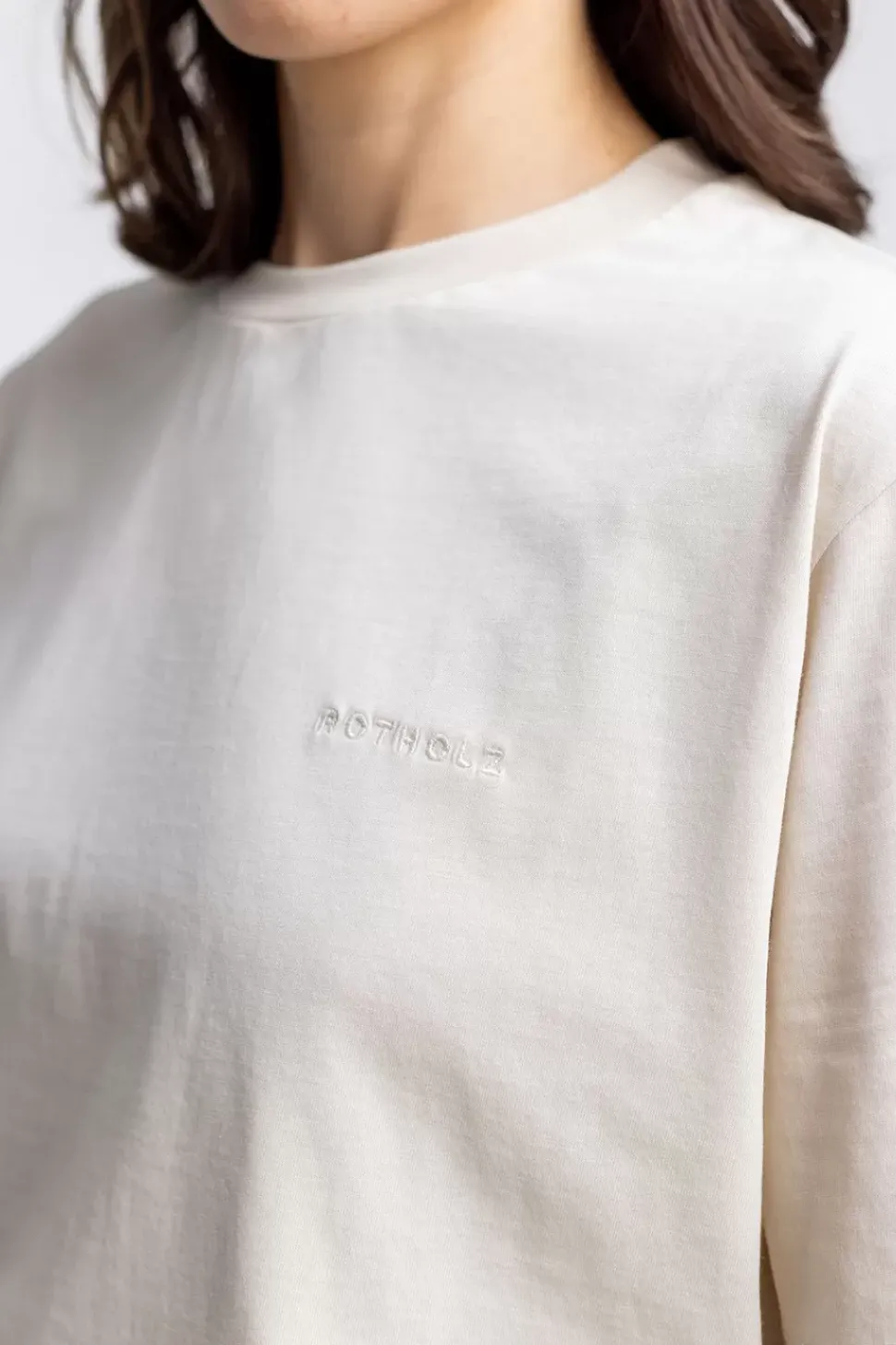 Logo T-Shirt Aus Bio-Baumwolle Creme