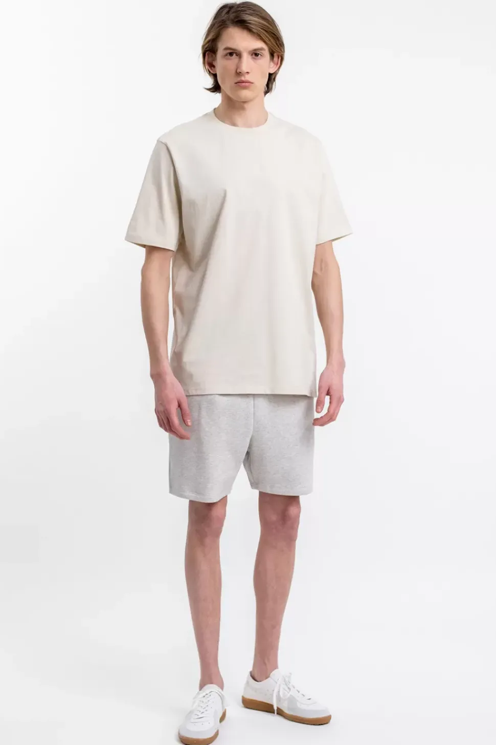 Logo T-Shirt Aus Bio-Baumwolle Creme