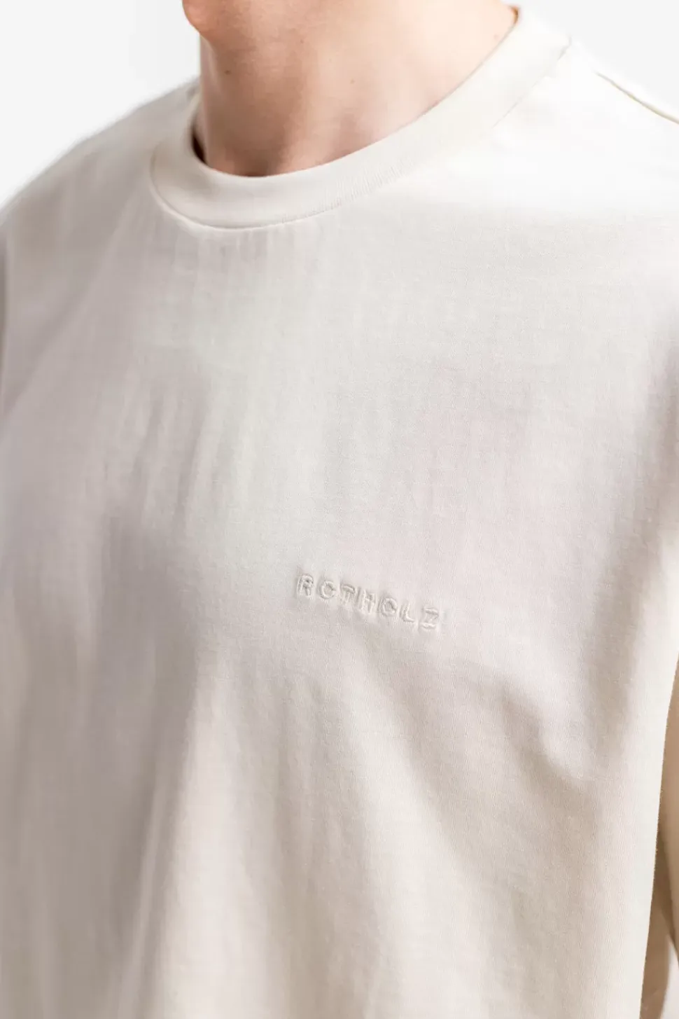 Logo T-Shirt Aus Bio-Baumwolle Creme