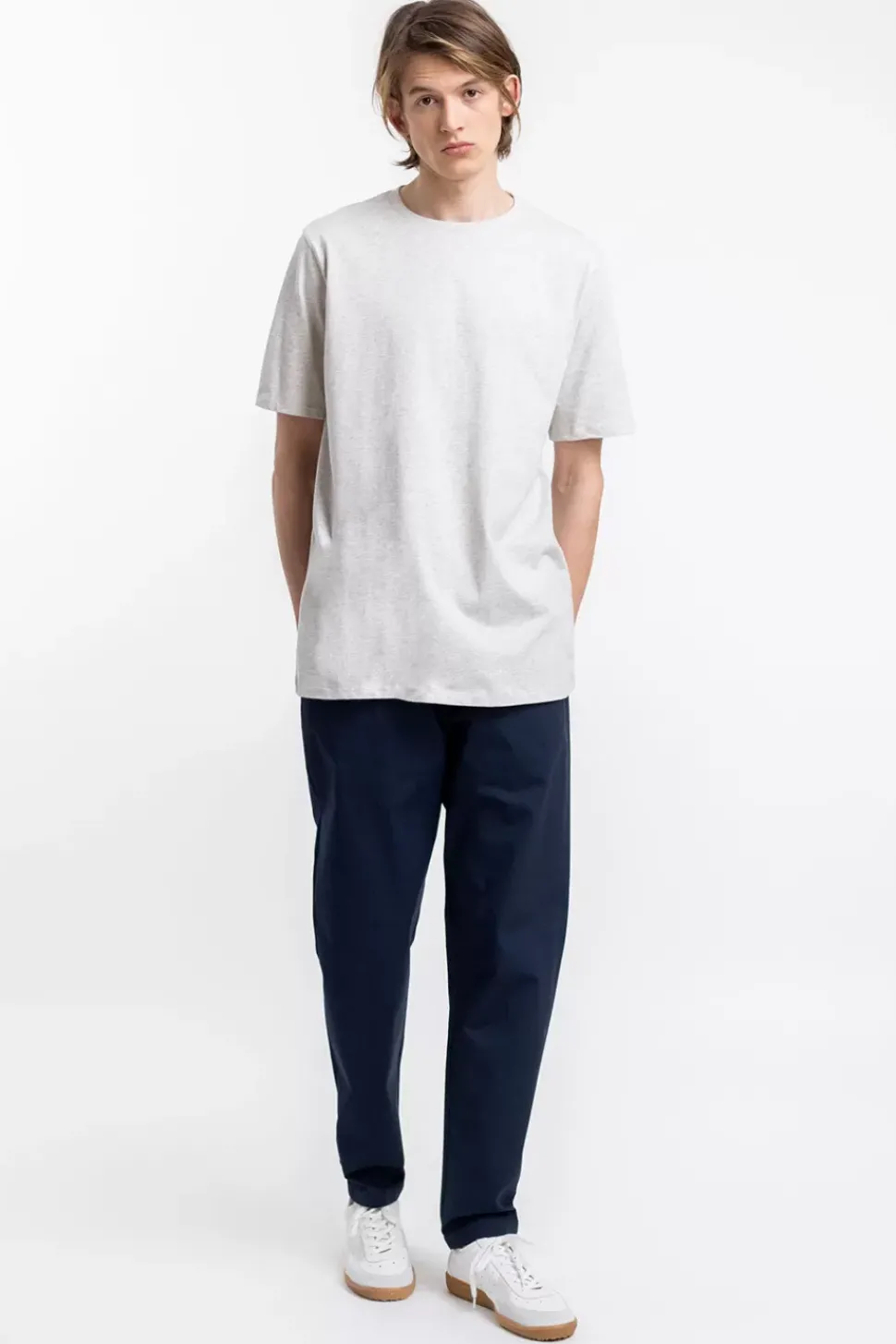 Logo T-Shirt Aus Bio-Baumwolle Grau