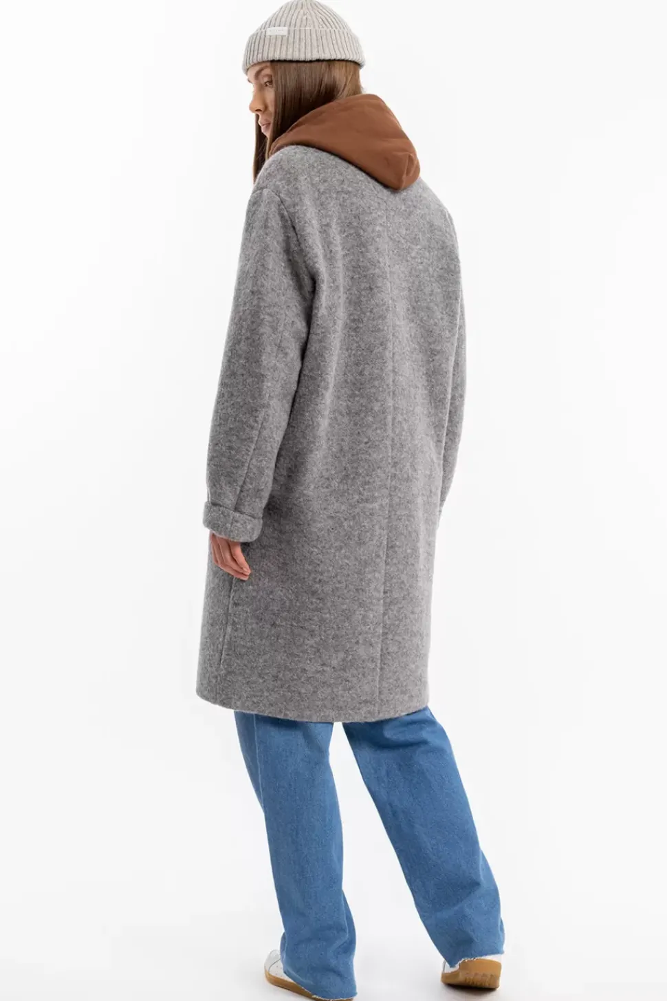 Mantel Bio Wollmischung - Grau