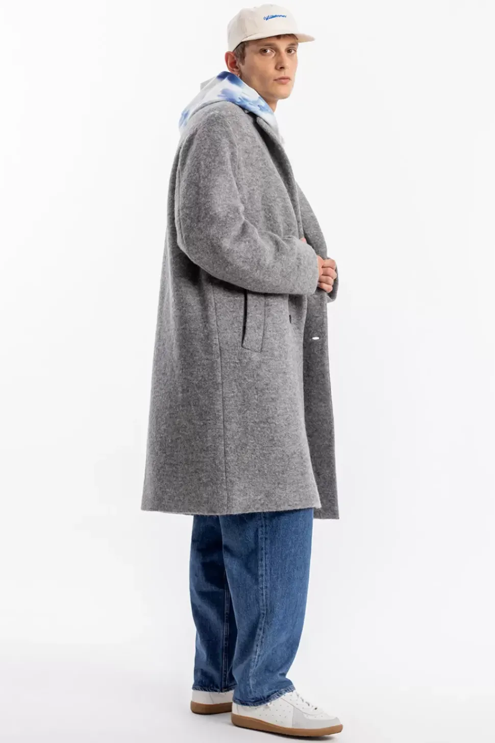 Mantel Bio Wollmischung - Grau