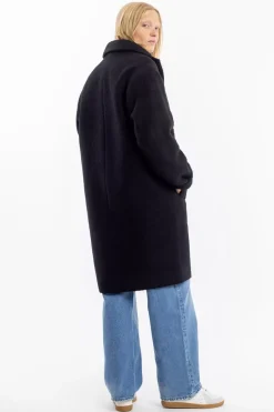 Mantel Bio Wollmischung - Schwarz