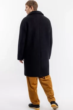 Mantel Bio Wollmischung - Schwarz