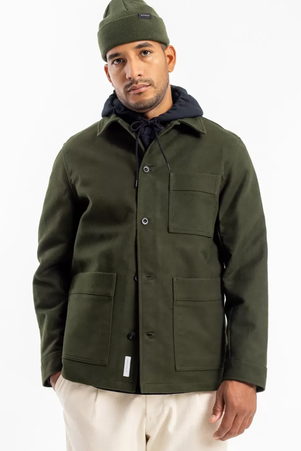 Moleskin Jacke Bio Baumwolle - Oliv