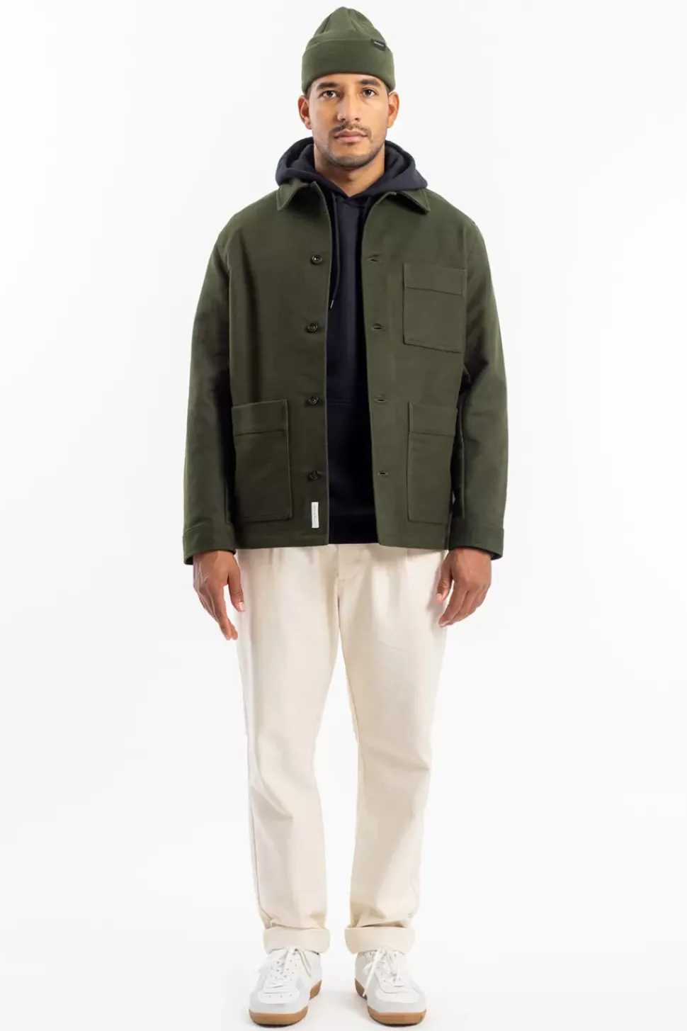Moleskin Jacke Bio Baumwolle - Oliv