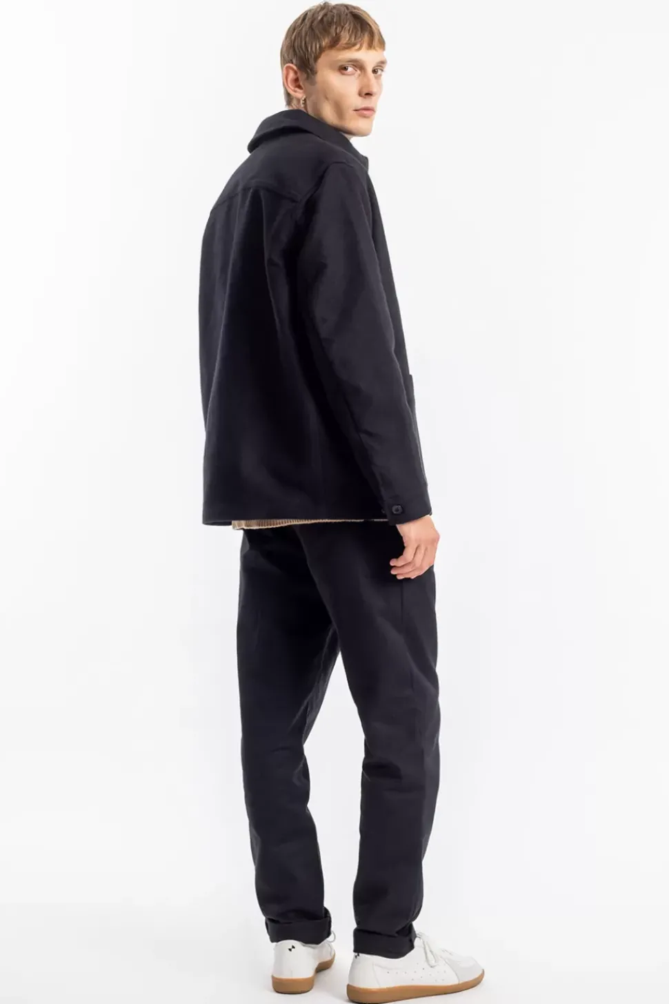 Moleskin Jacke Bio Baumwolle - Schwarz