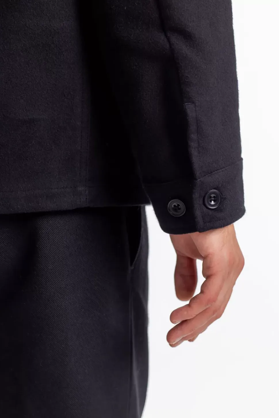 Moleskin Jacke Bio Baumwolle - Schwarz