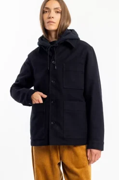 Moleskin Jacke Bio Baumwolle - Schwarz