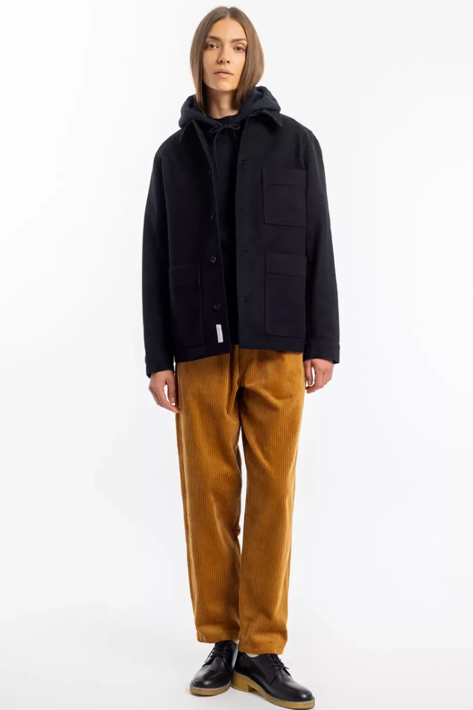 Moleskin Jacke Bio Baumwolle - Schwarz