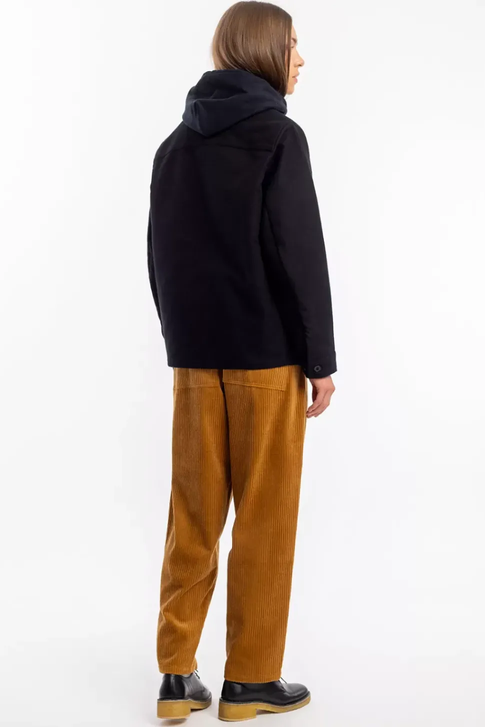 Moleskin Jacke Bio Baumwolle - Schwarz