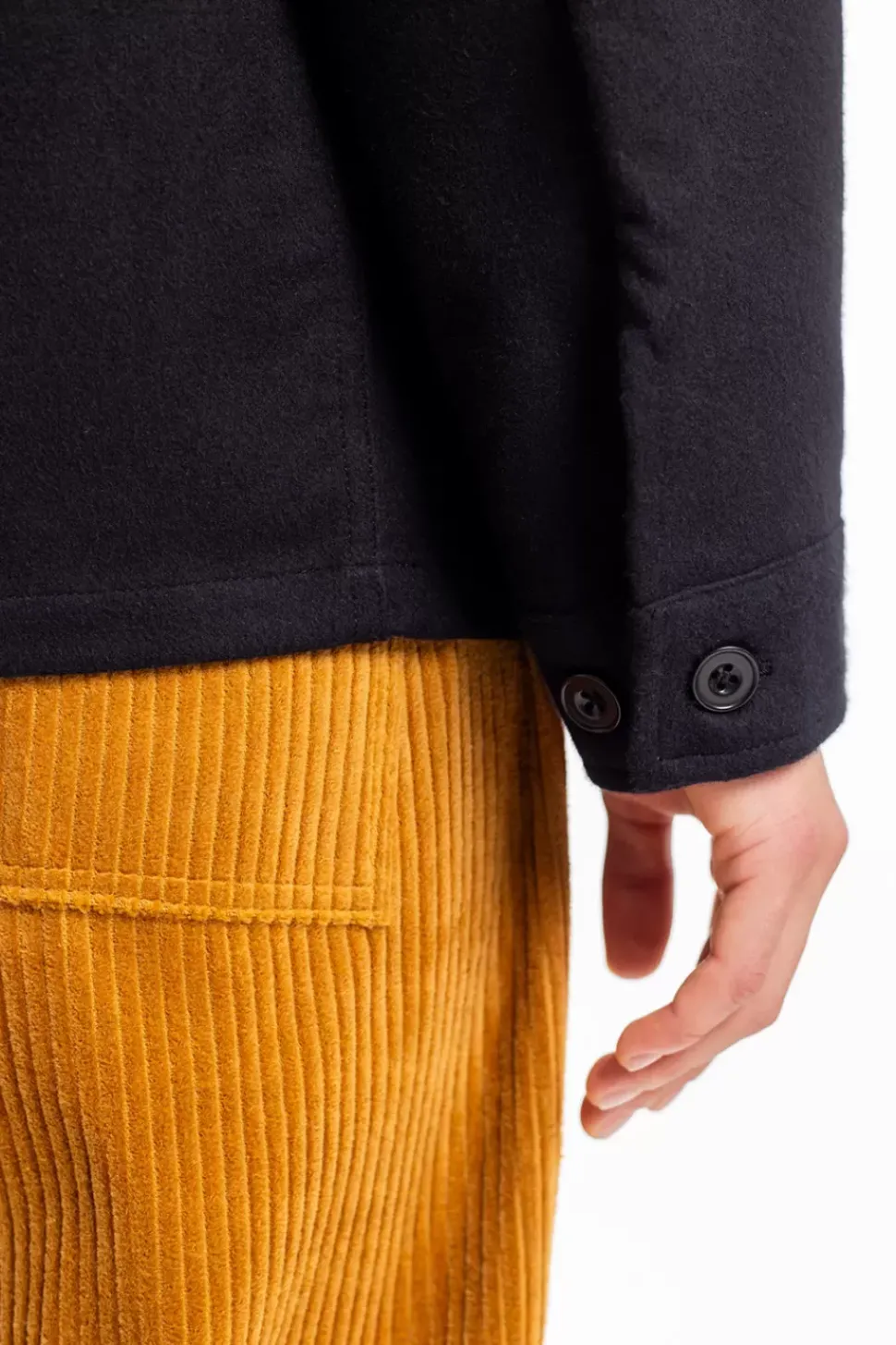 Moleskin Jacke Bio Baumwolle - Schwarz