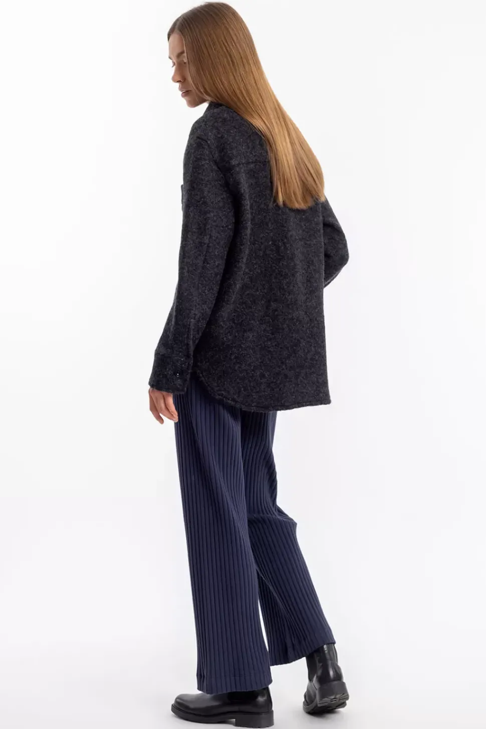 Overshirt Bio Wollmischung - Anthrazit