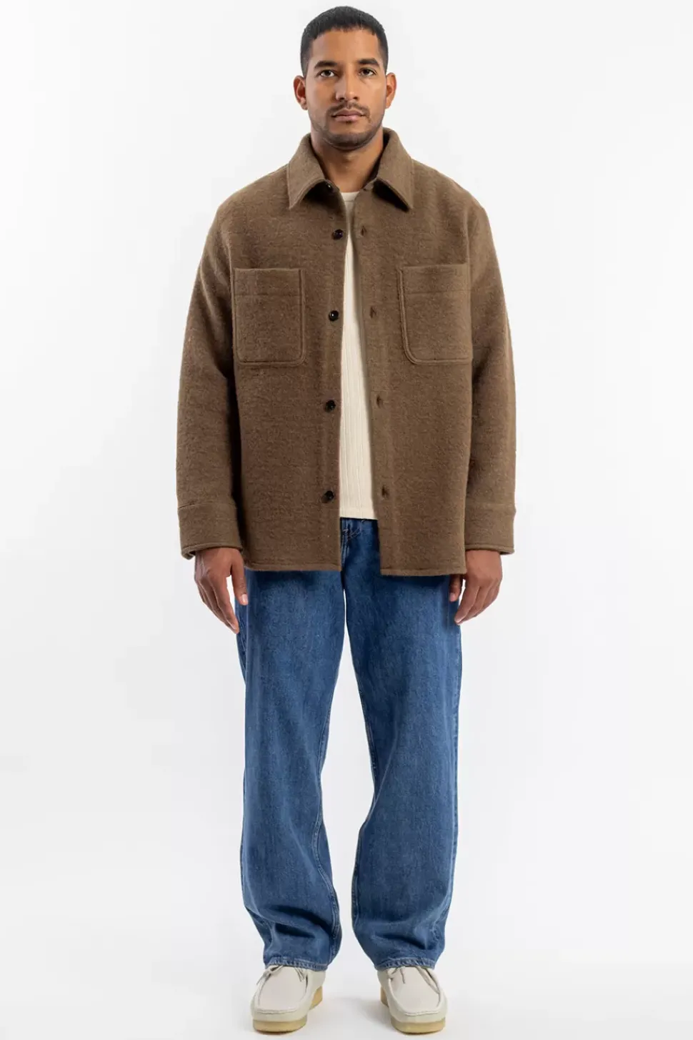 Overshirt Bio Wollmischung - Braun