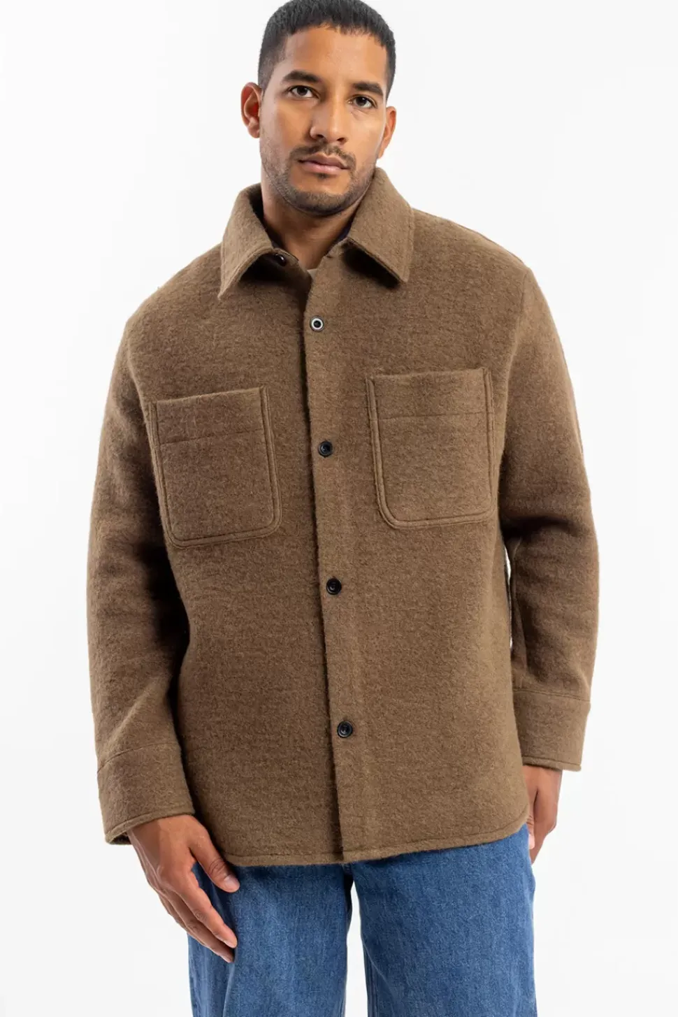 Overshirt Bio Wollmischung - Braun