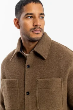 Overshirt Bio Wollmischung - Braun