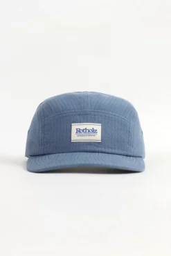 5 Panel Cap Bio Baumwolle - Blau