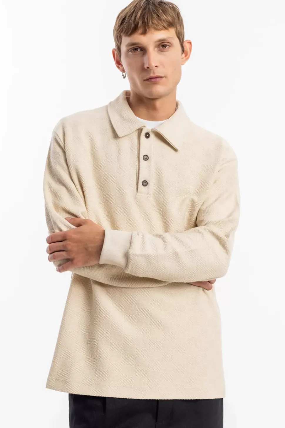 Polo Jersey Bio Baumwolle - Creme