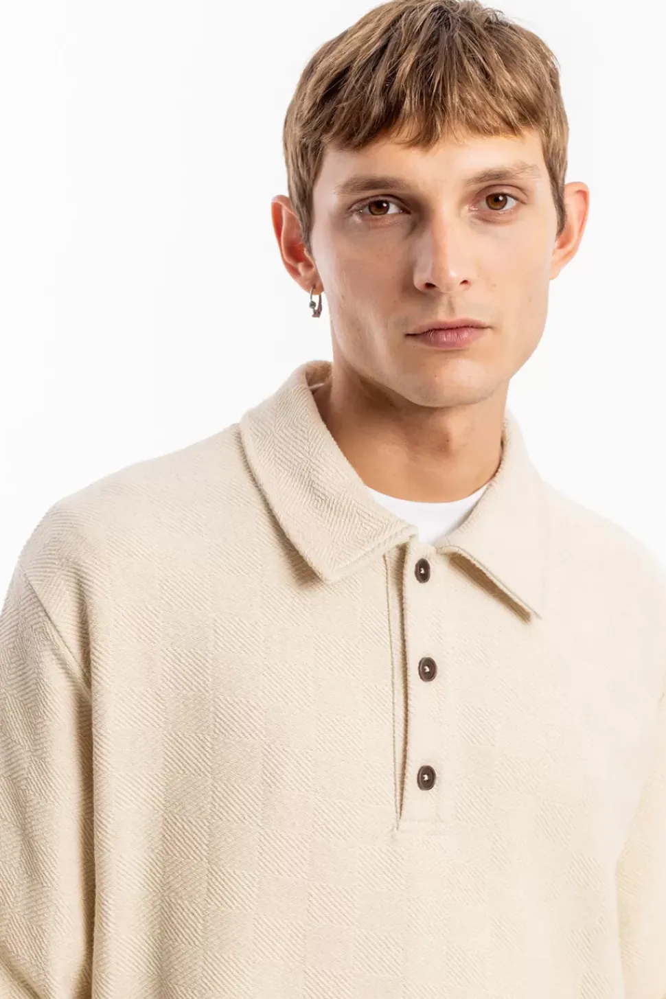 Polo Jersey Bio Baumwolle - Creme