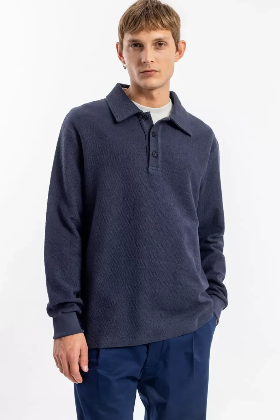 Polo Jersey Bio Baumwolle - Dunkelblau