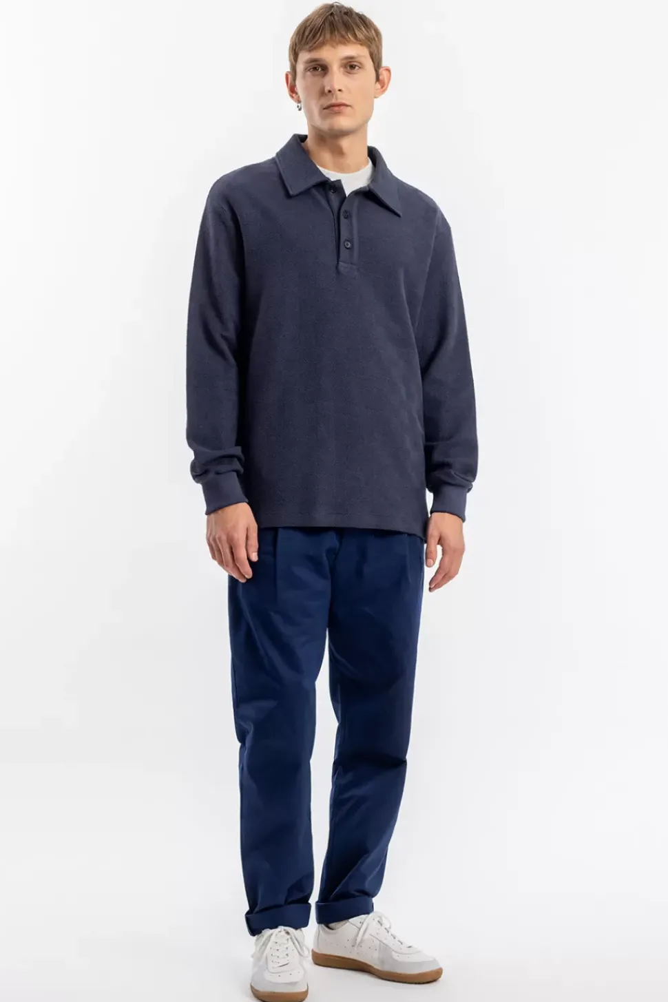 Polo Jersey Bio Baumwolle - Dunkelblau