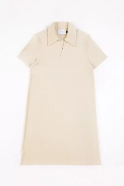 Polo Kleid Aus Bio Frottee Creme