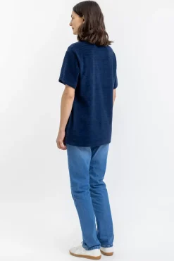 Polo Shirt Aus Bio Frottee Blau