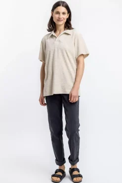 Polo Shirt Aus Bio Frottee Creme